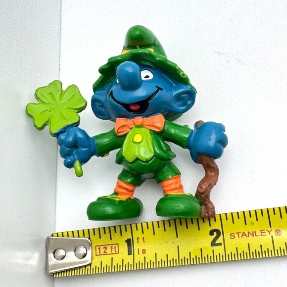 Smurf Figurine Lot of 3 Baseball Batter Gift Smurf Leprechaun Schleich Vtg - Picture 7 of 16